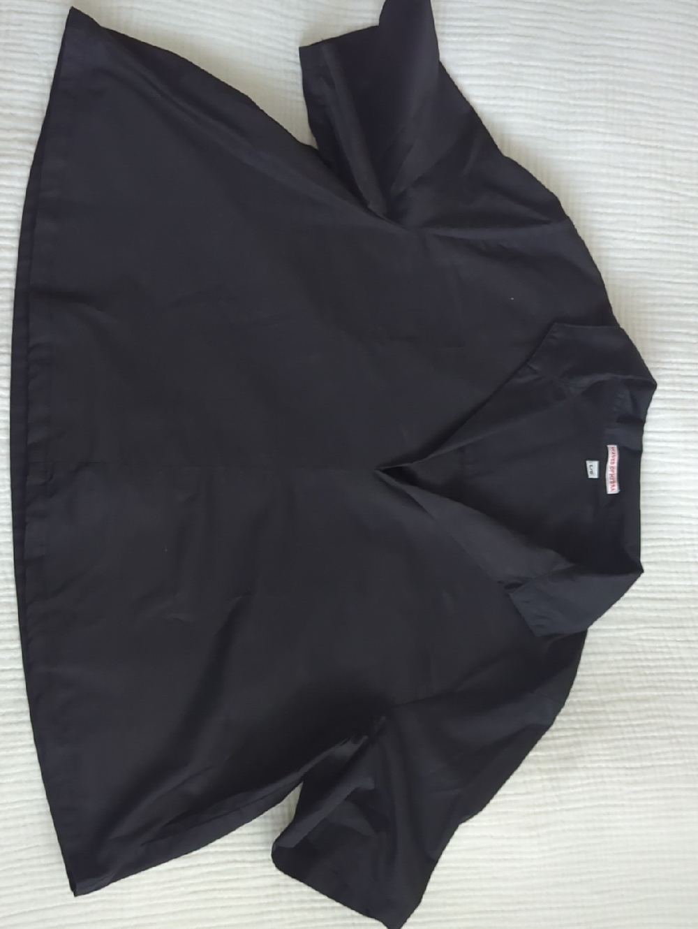 Waves Of Hydra Black Short Sleeve A-line Top With Collar